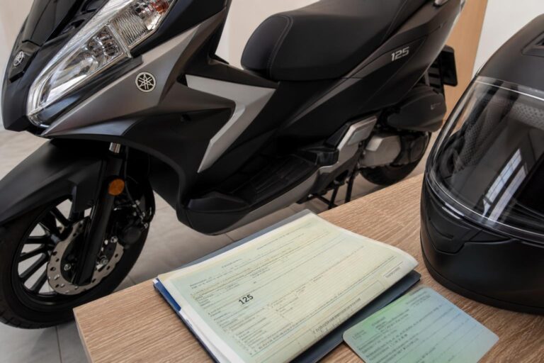 125 köbcentis motor és a hozzá tartozó járműokmány motorkerékpáros bukósisak mellett