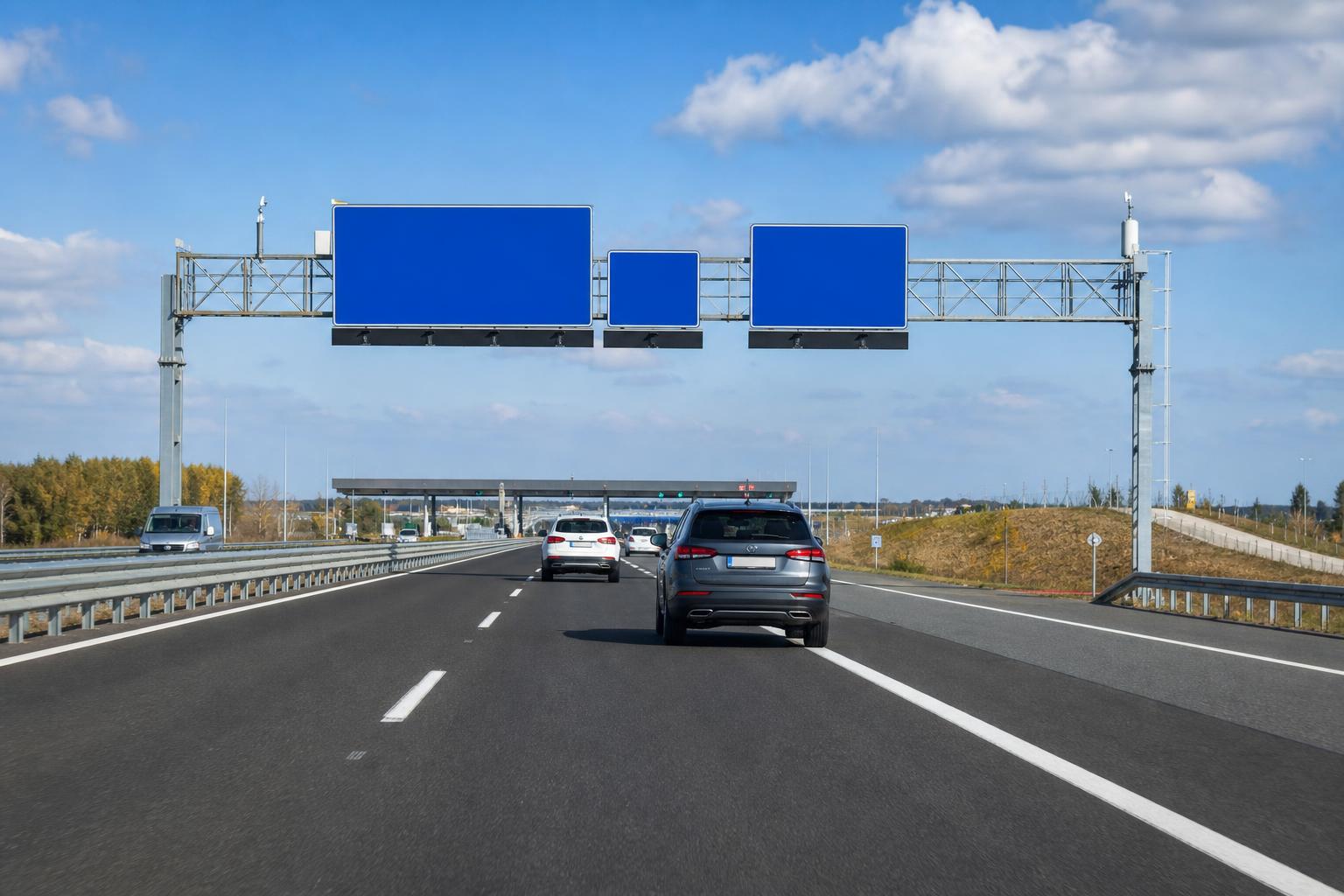 Forgalom egy magyarországi autópályán az útdíjak változásának illusztrációjaként