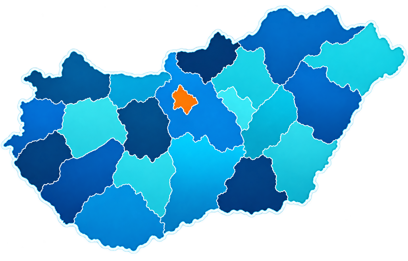 Magyarország vármegyéinek térképe