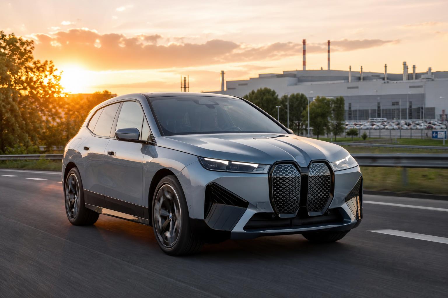 A BMW iX3 elektromos SUV európai úton