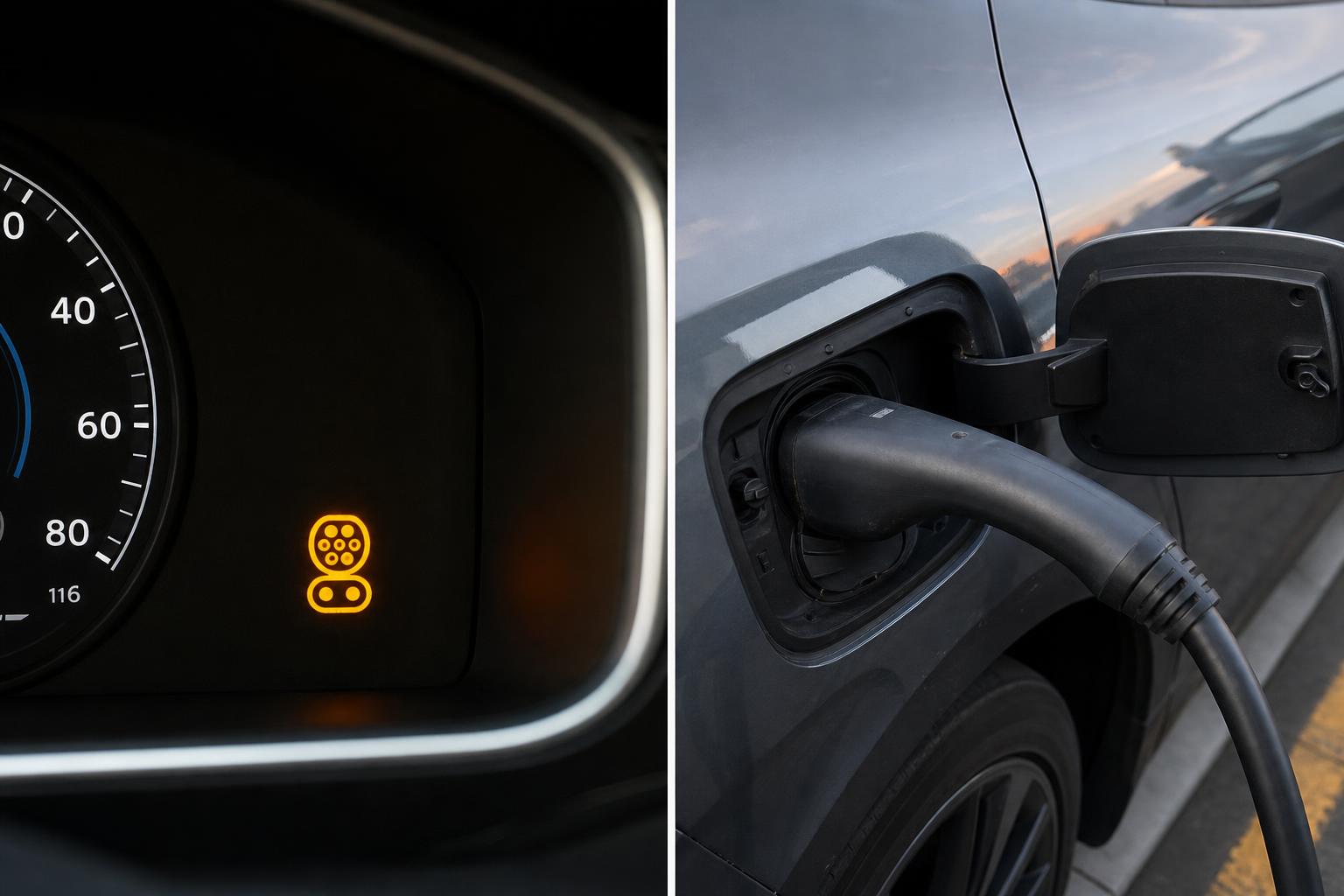 CCS Combo 2 csatlakozóval töltött elektromos autó egy nyilvános gyorstöltőnél