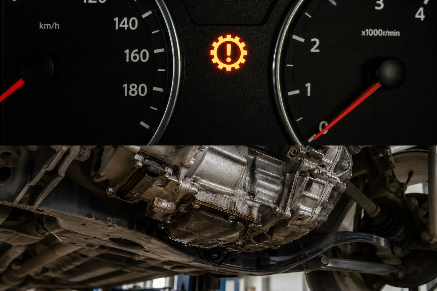 CVT váltóház és hajtáslánc közeli, élethű képe vizsgálat közben