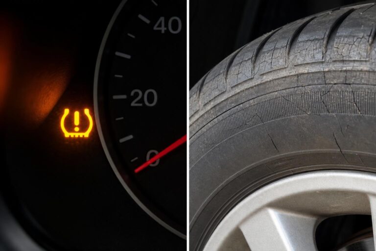 Repedezett oldalfalú autógumi közeli, fotórealisztikus képe
