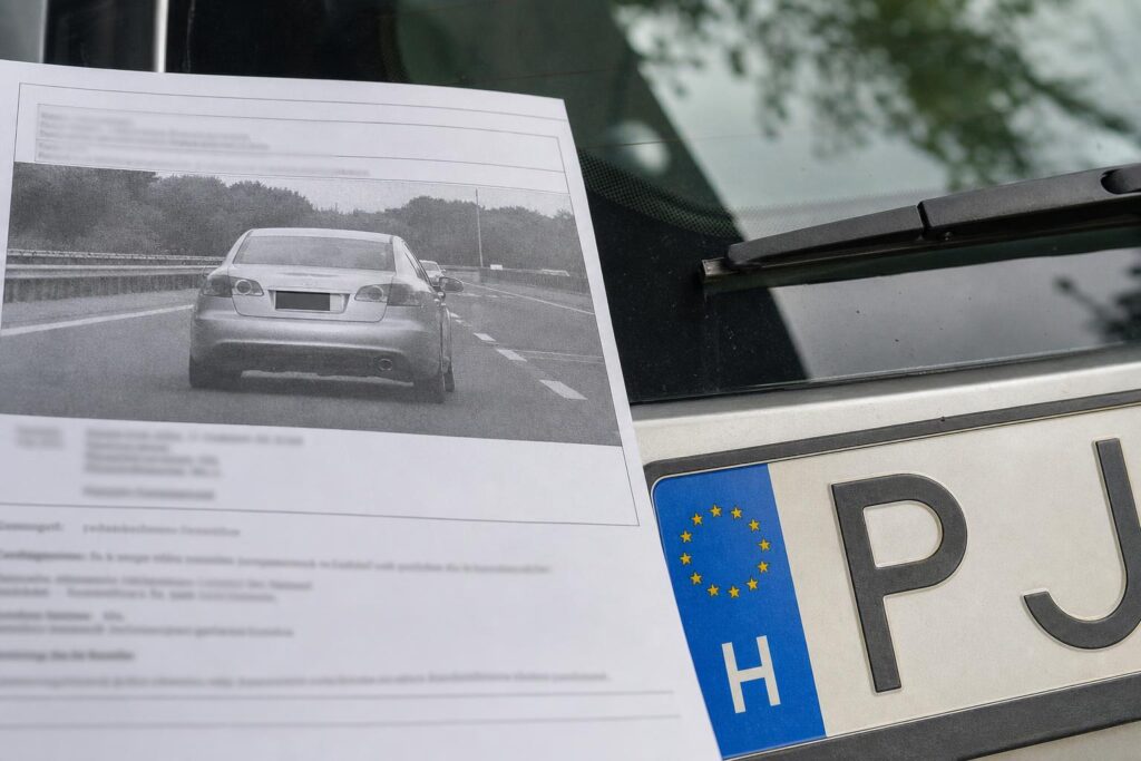 Gyorshajtási bírság téves rendszám miatt: eltérő rendszámot mutató hatósági fénykép és autó rendszámtáblája