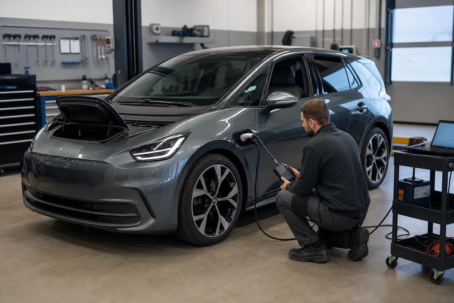 Használt elektromos autó akkumulátorának diagnosztikai vizsgálata