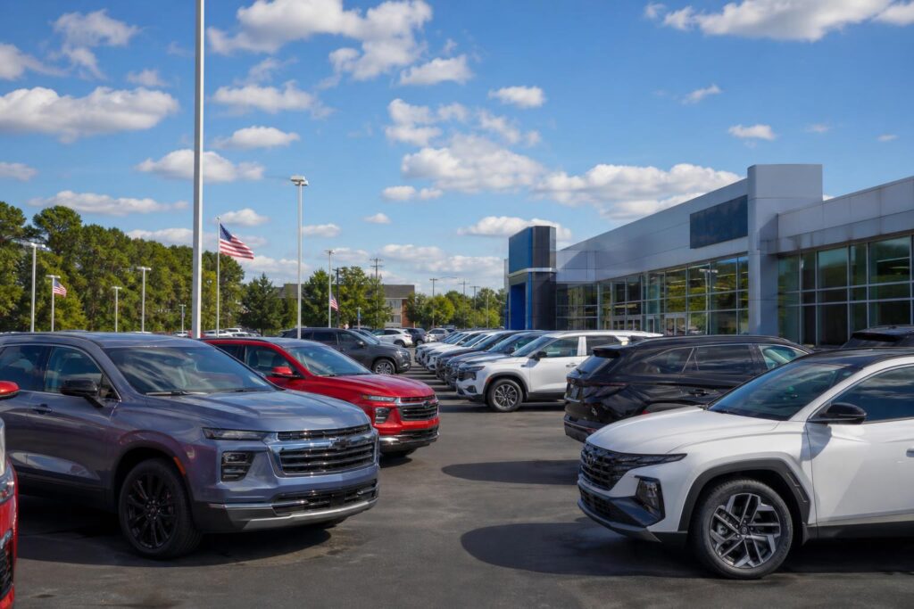 Amerikai autókereskedés hibrid és SUV-modellekkel