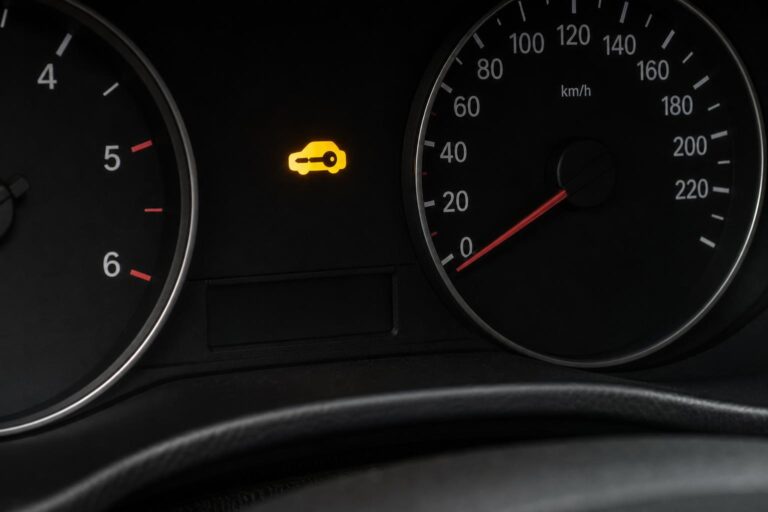 Autó műszerfala villogó immobilizer, kulcs vagy lakat alakú gyári visszajelző ikonnal