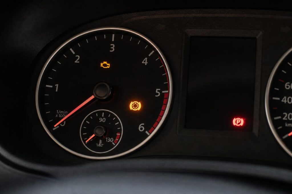 Autó műszerfala motorleállítás után, a kettős tömegű lendkerék hibájára utaló zaj témájához kapcsolódóan