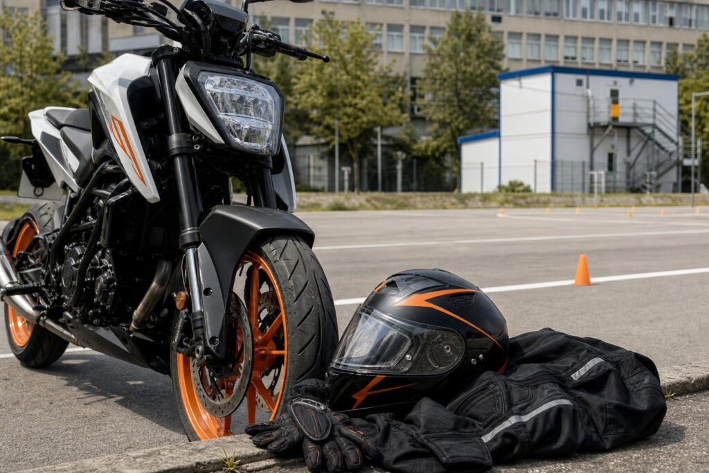 Tanulómotorkerékpár és motoros védőfelszerelés kategóriabővítéshez