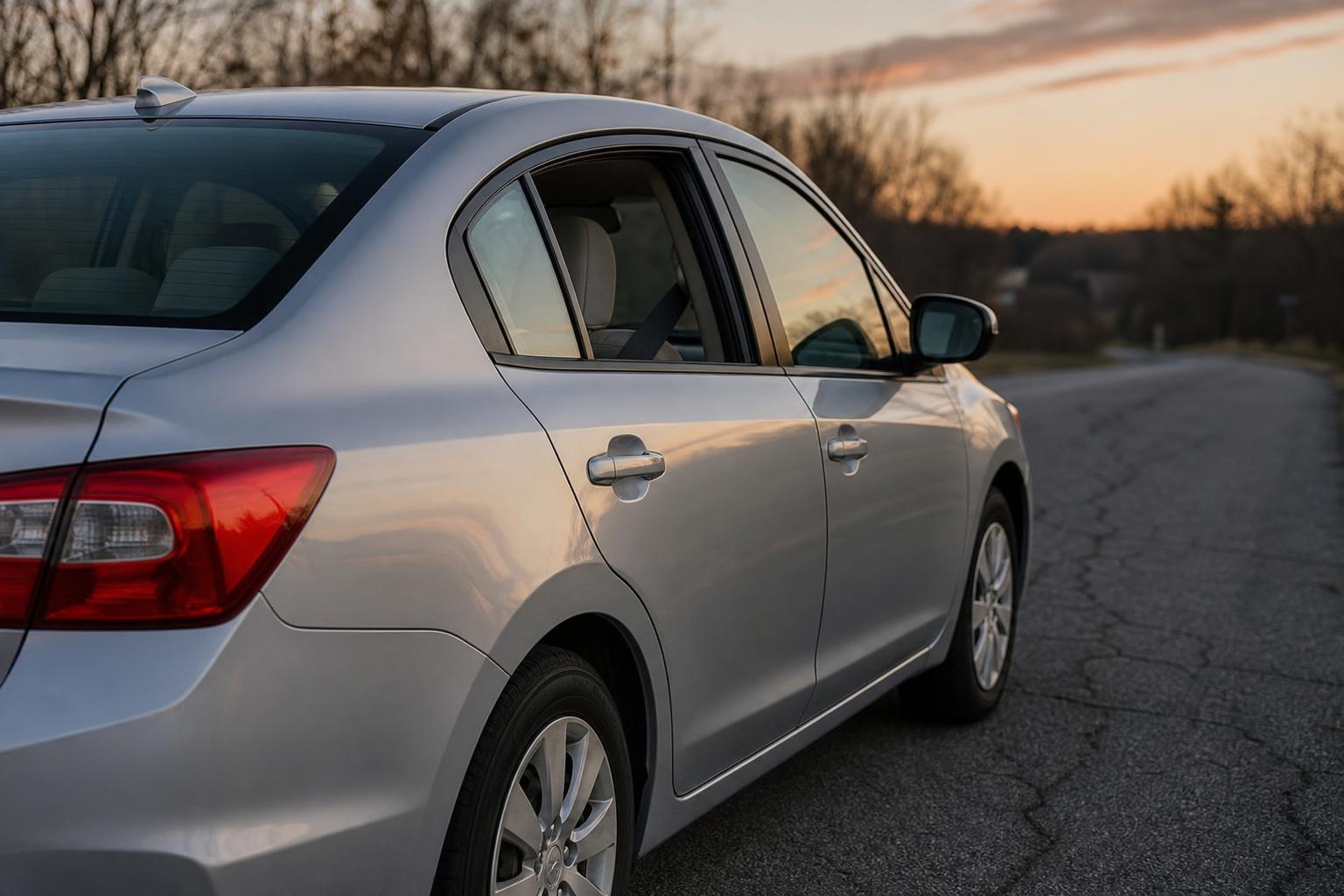2017-es Honda Civic hátsó biztonsági öve egy autóbiztonsági hírilusztráción