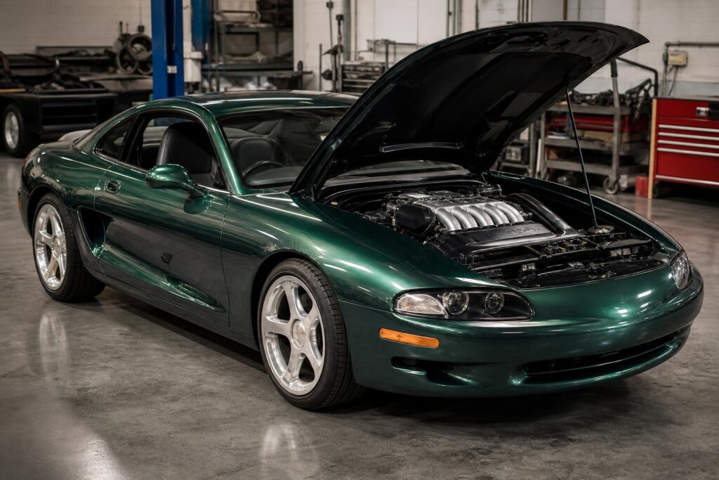 Felújított Ford Mustang V10-es koncepció egy műhelyben