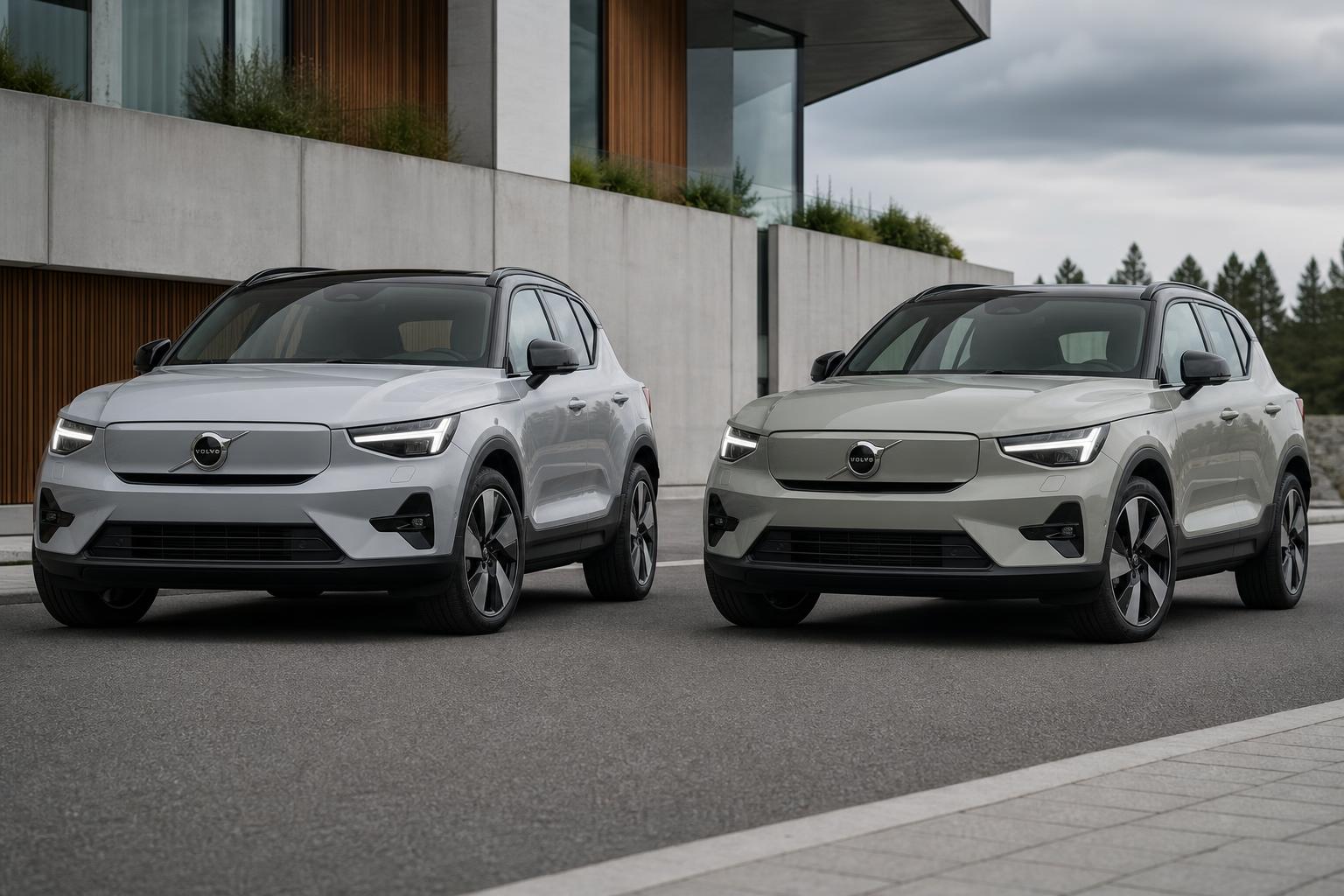 Frissített Volvo XC40 és elektromos EX40 egymás mellett