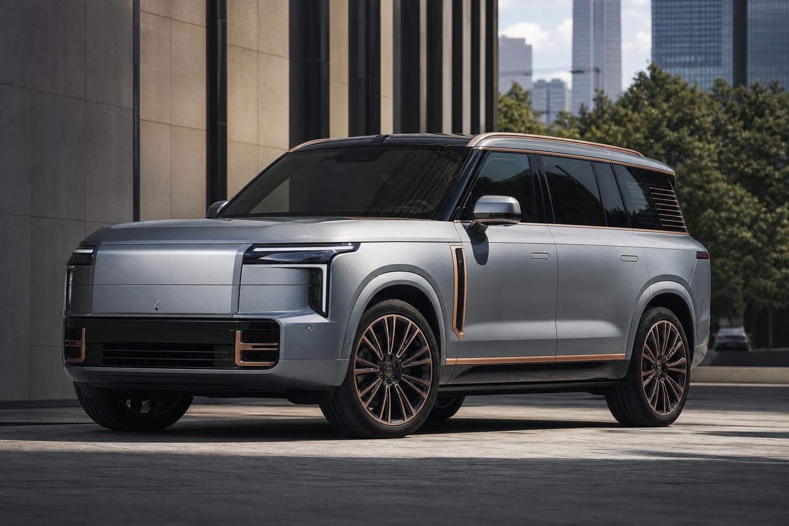 Bronz díszítésekkel átalakított XPeng GX luxus SUV