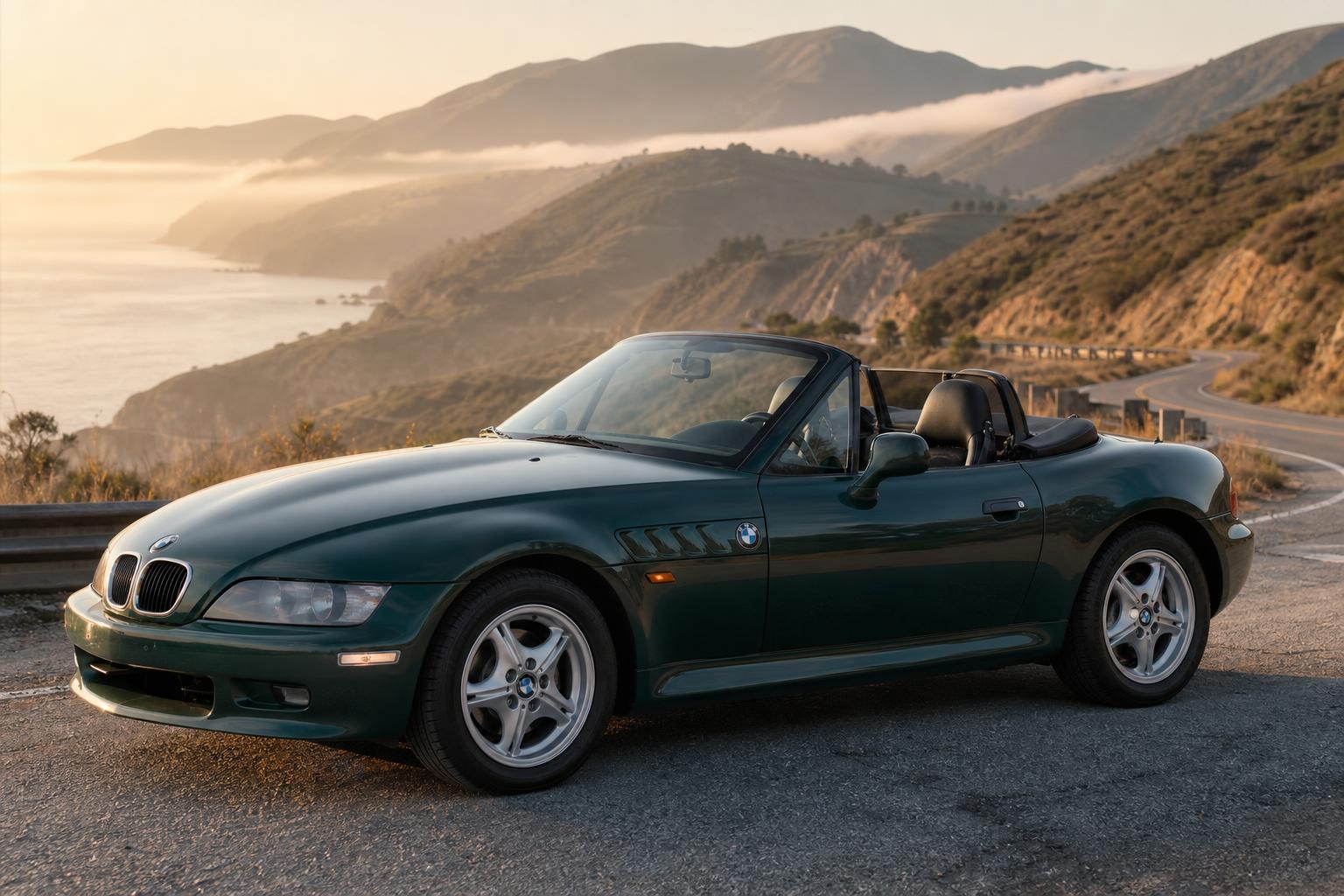 Nyitott tetejű BMW Z3 1.8 kanyargós úton