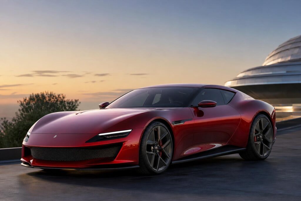 A Ferrari Luce futurisztikus elektromos sportautóként ábrázolva