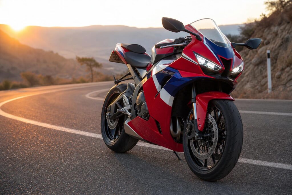 Honda CBR500R Four négyhengeres sportmotor vörös fényezésben