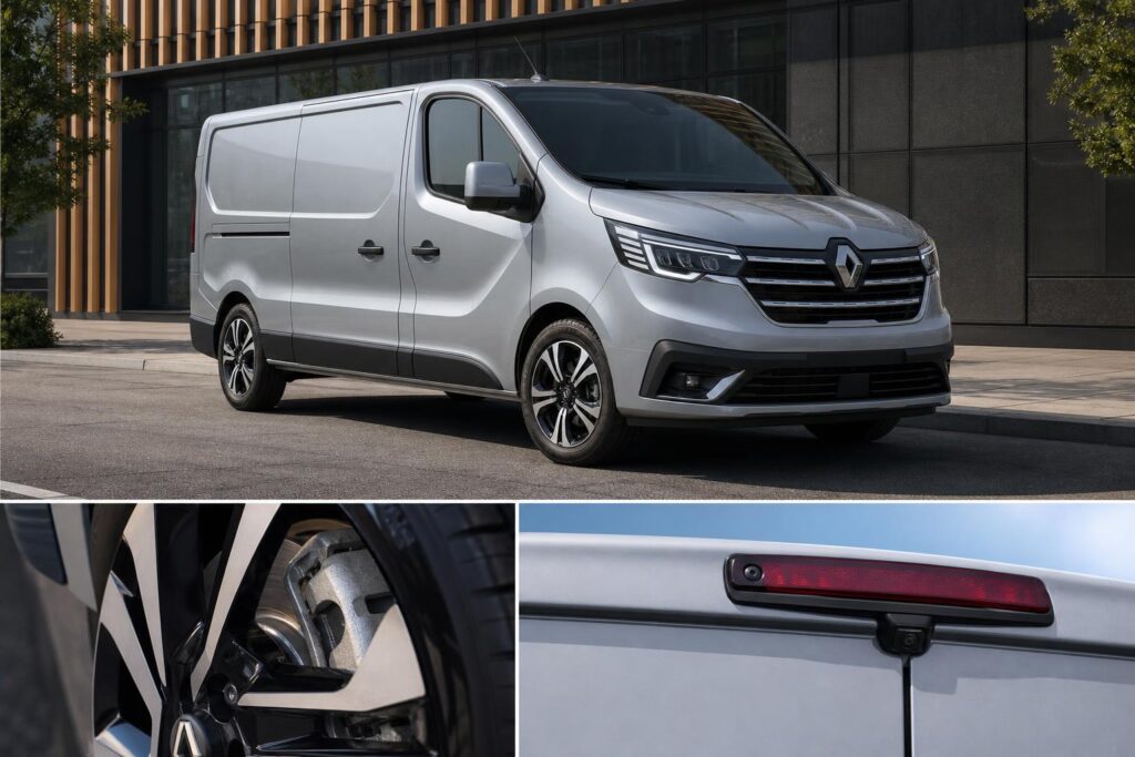 Megújuló Renault Trafic furgon városi környezetben