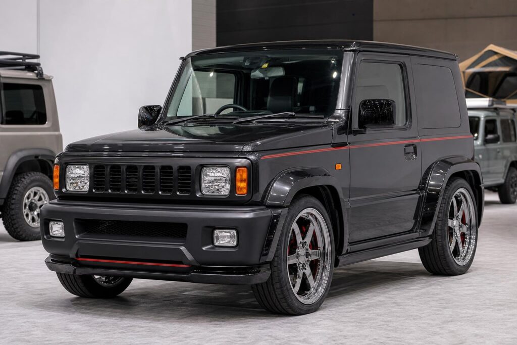 GMC Typhoon stílusára átépített Suzuki Jimny szögletes fényszórókkal