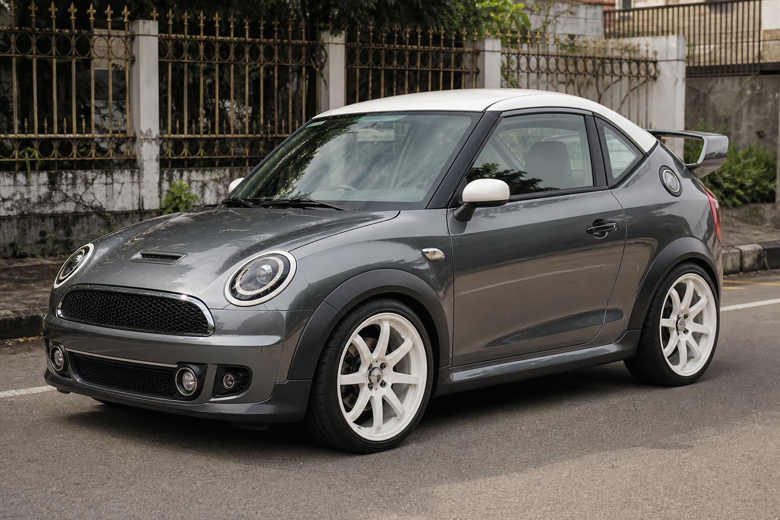 Mini Coupe stílusú, Suzuki Swift alapú egyedi átépítés Indonéziában