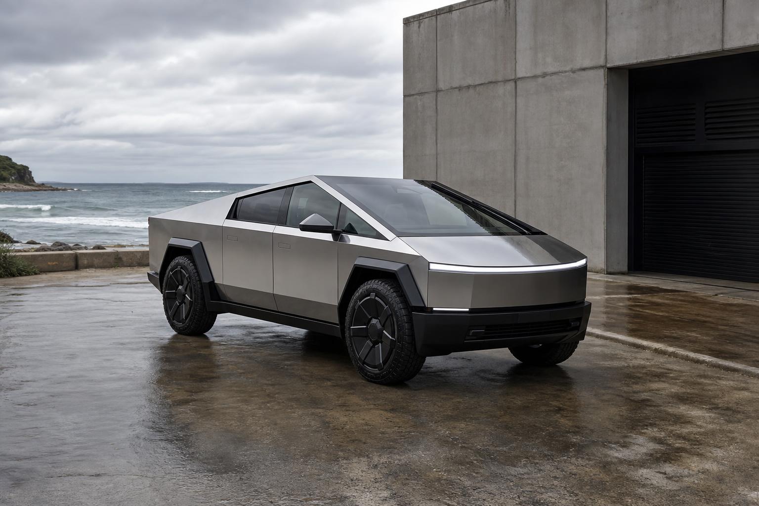 Tesla Cybertruck ausztráliai környezetben