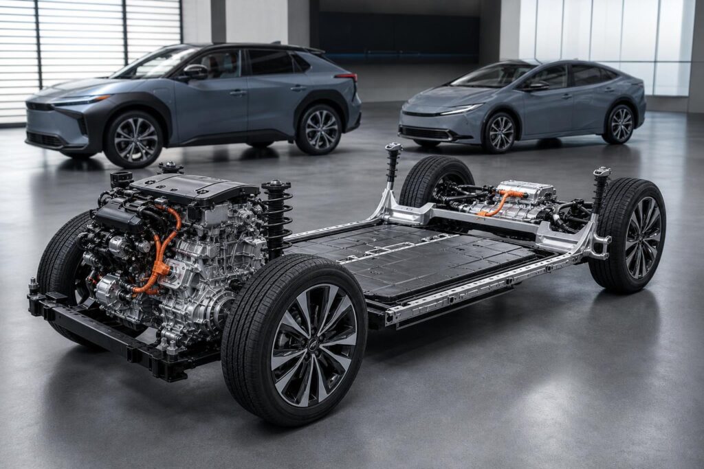 Toyota kompakt platform hibrid, plug-in hibrid és elektromos hajtáshoz
